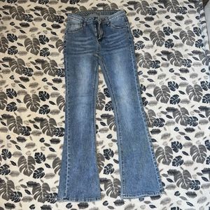 SHEIN flared pants light blue/grey